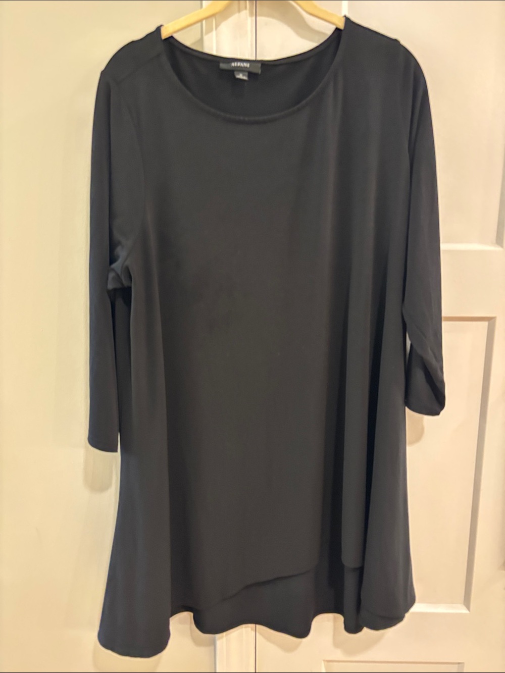 Alfani Black A-Line Scoop Neck Tunic